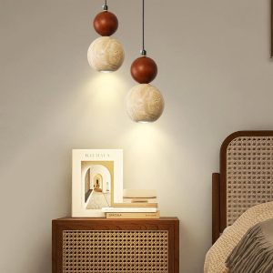 wm_16358261795661961608.jpg Elegancka lampa wisząca travertynowa z drewnem 10 cm