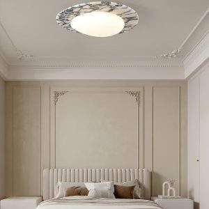 Luksusowa marmurowa lampa sufitowa Emma w kształcie jaja