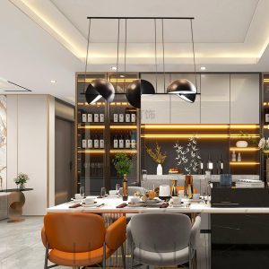 Lampa wisząca Trapeze Triplette w czarnym stylu nowoczesnym