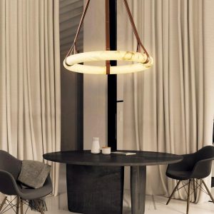 Lampa wisząca Oslo Alabaster w stylu nowoczesnym 50cm