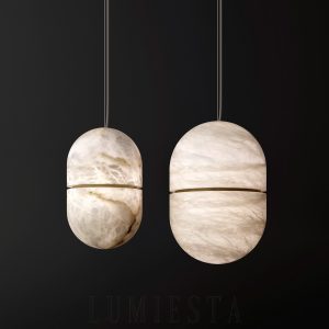 Yum - Lampa wisząca w stylu minimalistycznym z alabastru