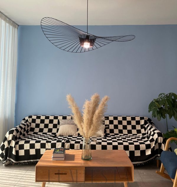 Altigo - designerska lampa wisząca z efektem kapelusza, widok z boku