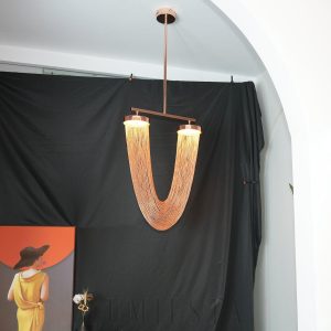 Serle - lampa wisząca w stylu nowoczesnym z miedzią