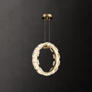 Rinno - Wiszący alabastrowy pierścień 36 cm