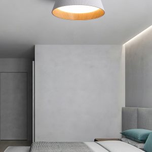 Eden - Sufitowa z żebrowanym kloszem — czarna lub biała