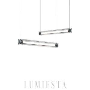 Lampa wisząca Mazha - nowoczesna, chrom, przezroczysta