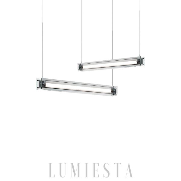 Lampa wisząca Mazha - nowoczesna, chrom, przezroczysta