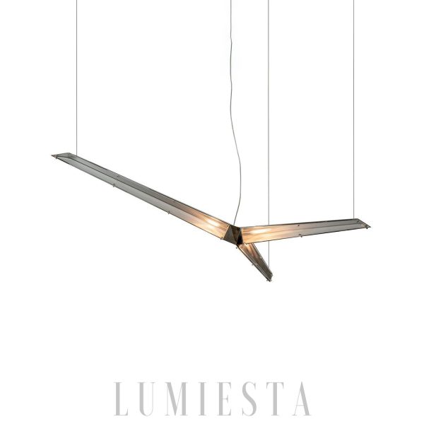 Lampa wisząca Fragment 10 chrom przezroczysta 37,5 cm