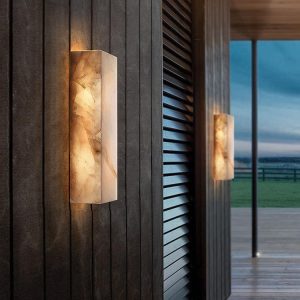 Rivage - Alabastrowa lampa ścienna — elegancka i nowoczesna
