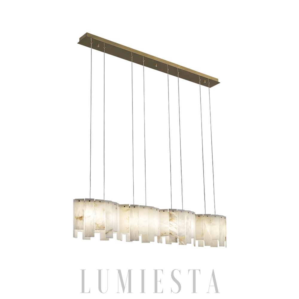 Pomino - Lampa wisząca z alabastru i miedzi