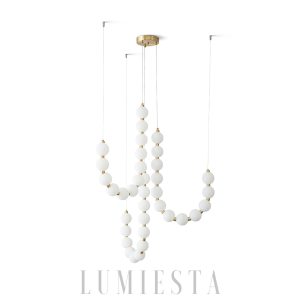 Fellata - Kryształowy żyrandol z pereł akrylowych w stylu nowoczesnym - 43-90cm