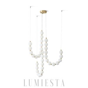 Fellata - Crystal chandelier with acrylic pearls in modern style - 43-90cm