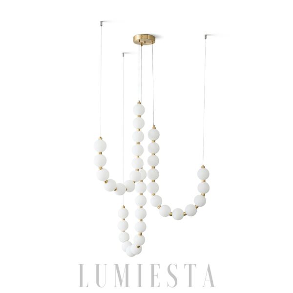 Fellata - Crystal chandelier with acrylic pearls in modern style - 43-90cm