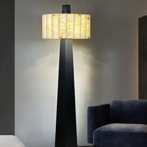 Grandeur - Alabastrowa lampa podłogowa, nowoczesna 50 cm