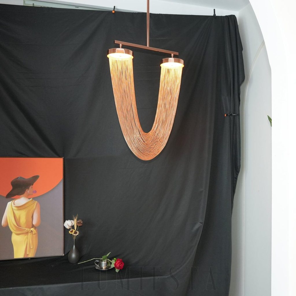 Serle - lampa wisząca z miedzianym wykończeniem i długim przewodem