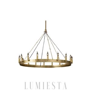 wm_17319761189547025647.jpg Żyrandol Camino Vintage 98 cm Okrągły Mosiądz/Czarny