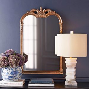 Seraph - Elegancka alabastrowa lampa stołowa 65 cm, biała