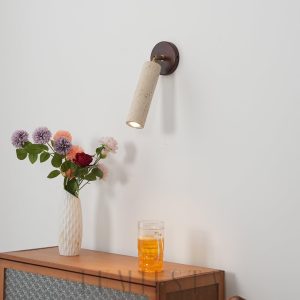 wm_17350350438806216074.jpg Mireille - Lampa ścienna z trawertynu w stylu nowoczesnym, Ø8cm, kinkiet cylindryczny, 1-punktowy