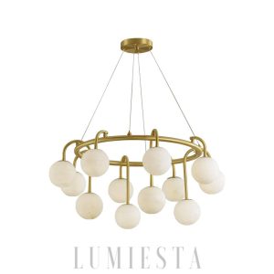 Alabastron - nowoczesna lampa w pierścieniu z alabastru