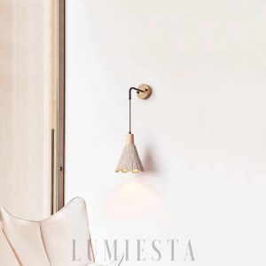 wm_17458606120201166529.jpg Olympia - Lampa ścienna z trawertynu, drewniany klosz, żółta