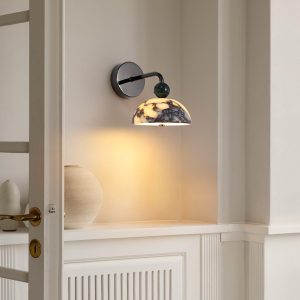 wm_17465428083512323655.jpg Minimalistyczny kinkiet marmurowa kopuła biały czarny 15cm