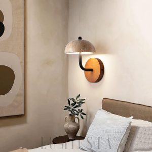 Reverse - Elegancka lampa ścienna z trawertynu 15 cm