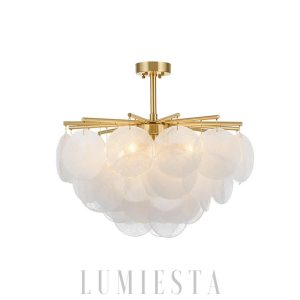 Lampa wisząca Nimbus w stylu luksusowym z mosiądzu i szkła