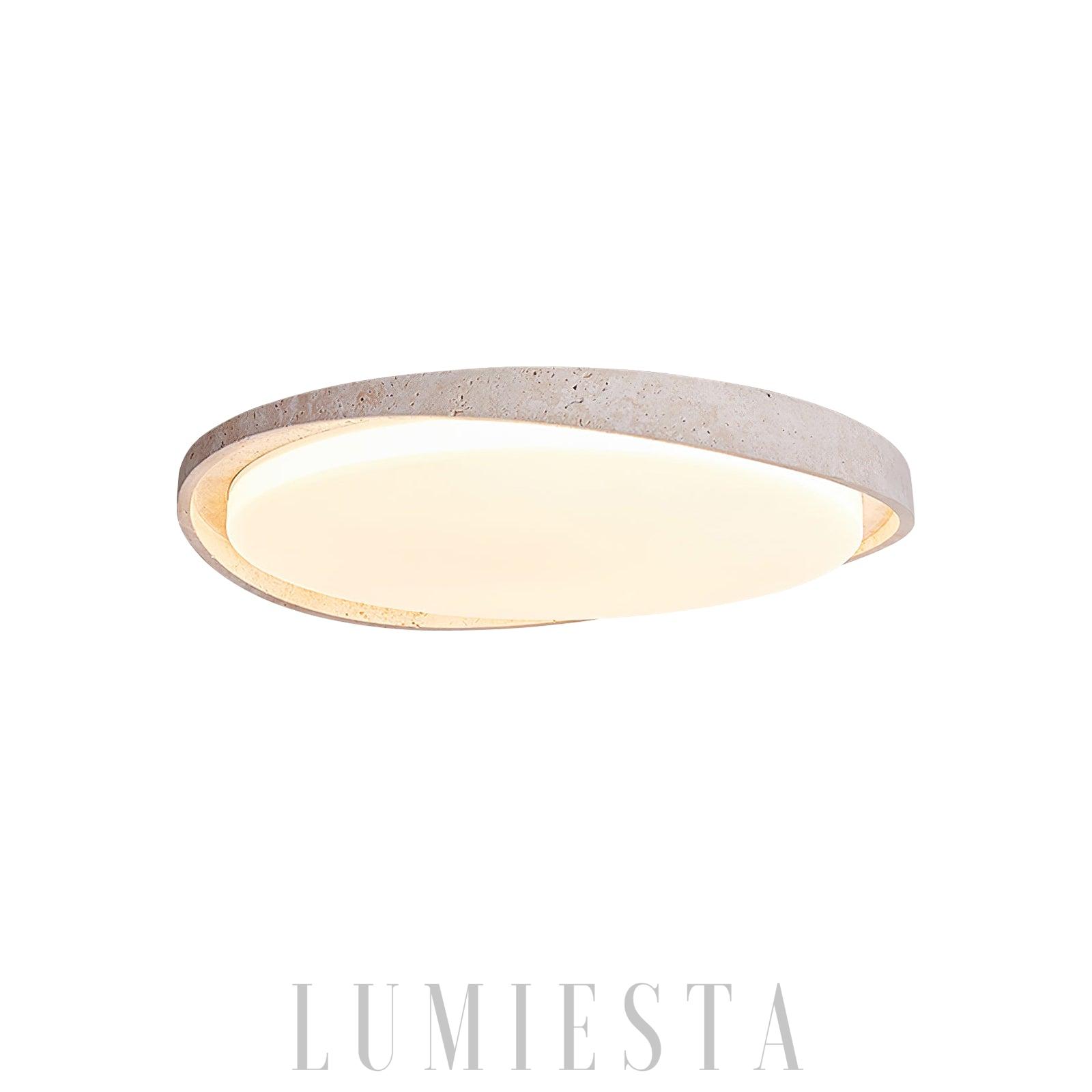 Lumen Arc - plafon z trawertynu do sypialni