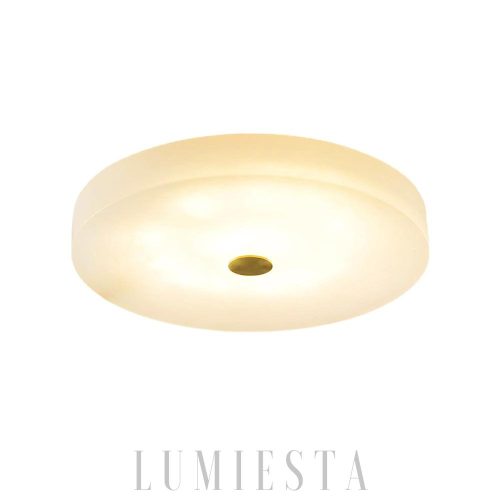 Sophie - Lampa sufitowa z alabastru - Biało-złota - Plafon Ø30/40/50cm