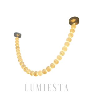 Onina - lampa wisząca w kształcie naszyjnika z alabastru
