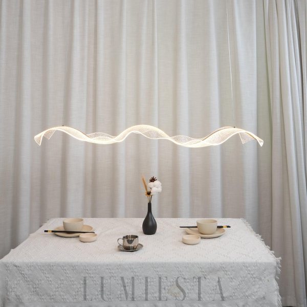 Lampa wisząca nordycka z efektem fal wodnych 100–120 cm