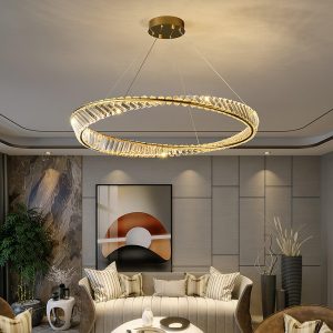 wm_17644289107748404741.jpg Wave Circle - Ekskluzywny złoty żyrandol z kryształami