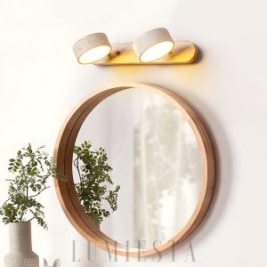 Duo - Lampa ścienna z trawertynu, styl naturalny 32/51/70 cm