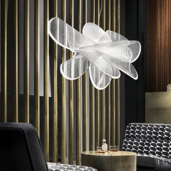 Lampa wisząca Mesh Cloud przezroczysta stylowa elegancja