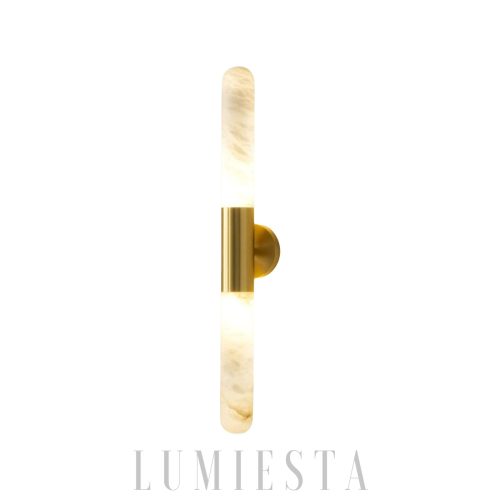 Sulawesi - Cylindryczna lampa ścienna z alabastru 65 cm