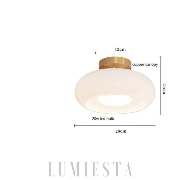 Lampa wisząca w stylu nowoczesnym z mlecznym kloszem 28cm