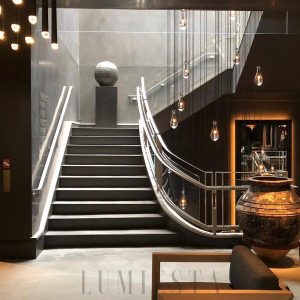 wm_18089008473318512818.jpg Raindropa Linear - Postmodernistyczny miedziany żyrandol - Podłużna lampa wisząca