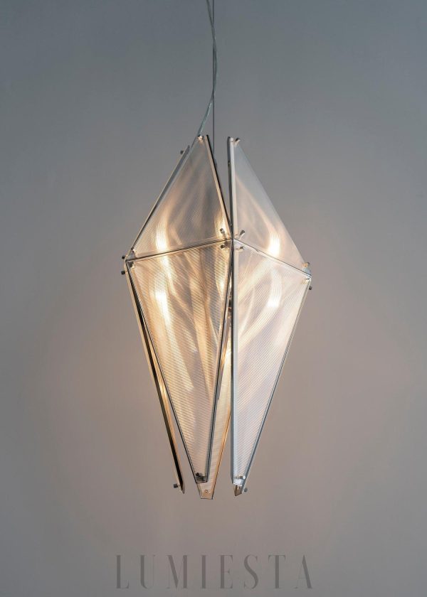 Lampa wisząca Fragment 08 nowoczesna chrom 35,5 cm