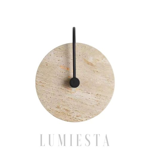 wm_18261982513565280210.jpg Knossos - Okrągła lampa ścienna travertyn, czarno-beżowa
