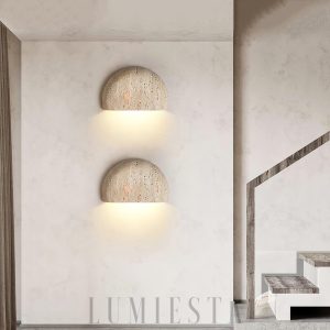 wm_18386148854393301439.jpg Arc Bowl - Beżowa lampa ścienna z travertynu 20cm elegancja