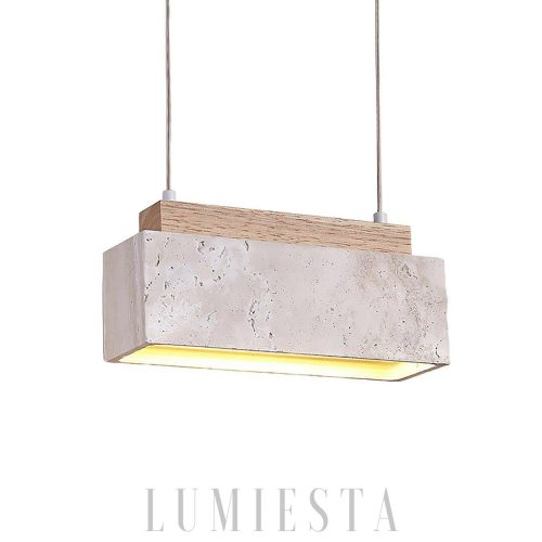 wm_1990748954634254936.jpg Lim Prostokątna lampa wisząca z trawertynu 23cm beżowa ciepła