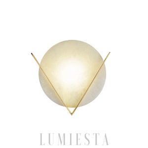 Victory V - Alabastrowa okrągła 23 cm — ciepłe światło