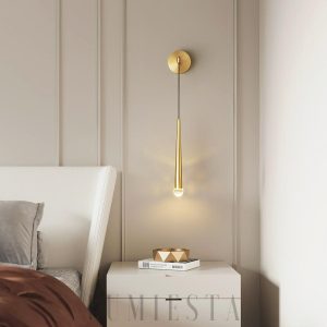 Lampka ścienna Mosiądzowy Tubus w stylu minimalistycznym