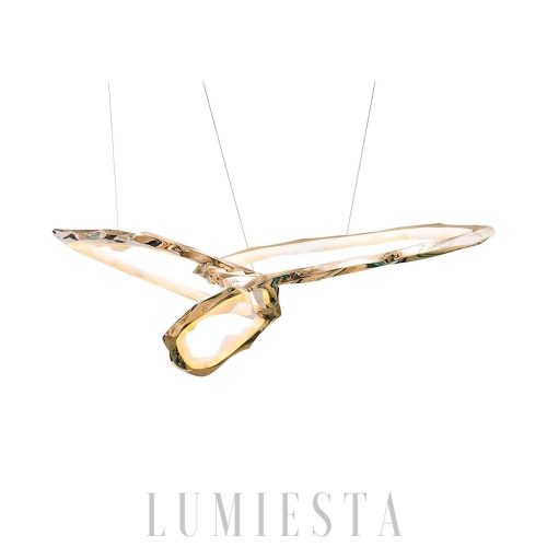 Lampa wisząca Cloud Rings w mosiądzu i białym kolorze