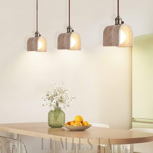 Alagusmo - Travertynowa lampa wisząca - minimalistyczna