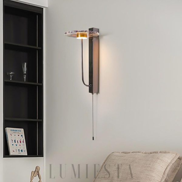 Luksusowa lampa ścienna Marble Aloa marmurowy klosz LED