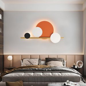 Lampa ścienna LED 4 okręgi w nowoczesnym stylu