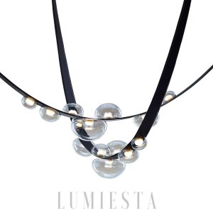 Aurora Silverdawn modern glass pendant lamp