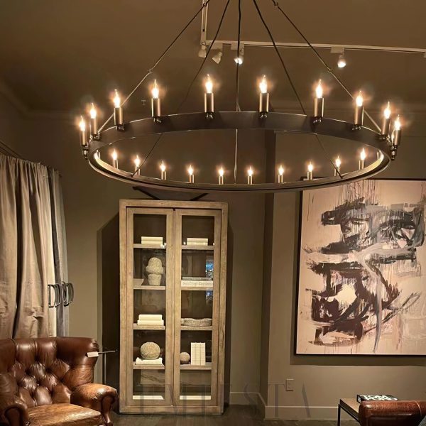 Lampa wisząca Camino Vintage 185 cm mosiądz/czarny