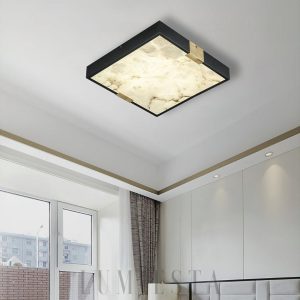 Lucien - Lampa sufitowa nowoczesna, 30/40/50 cm, plafon czarno-złoty